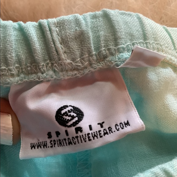 Mint Linen Drawstring Pants - Picture 5 of 6